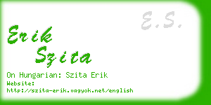 erik szita business card